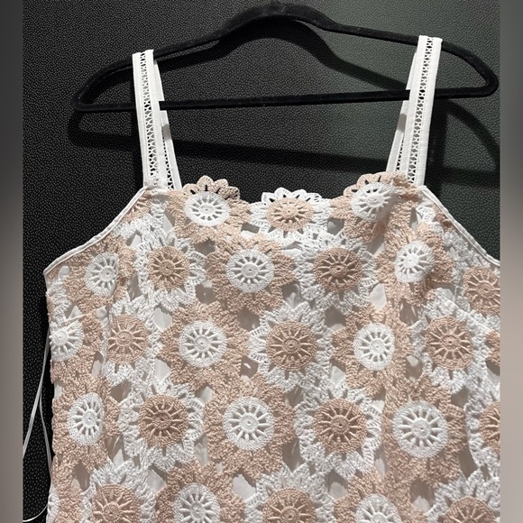 Sam Edelman two tone crochet mini dress size 14 - Picture 7 of 11